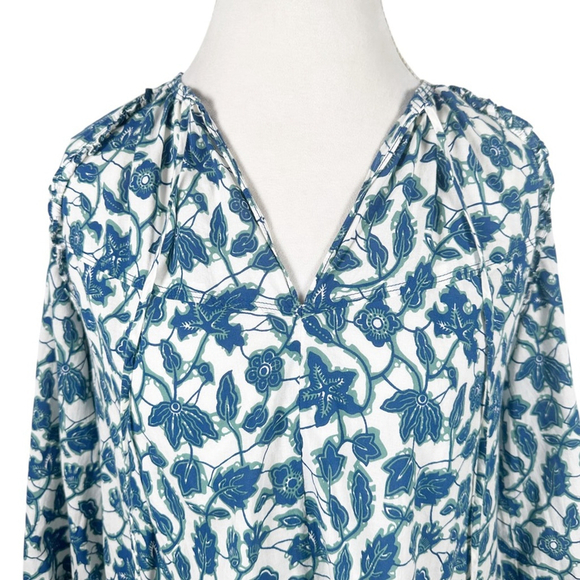 Derek lam 10 Crosby Kasha Floral Peasant Top Boho Beachy Boxy Blouse Size 2 = S - Picture 4 of 11